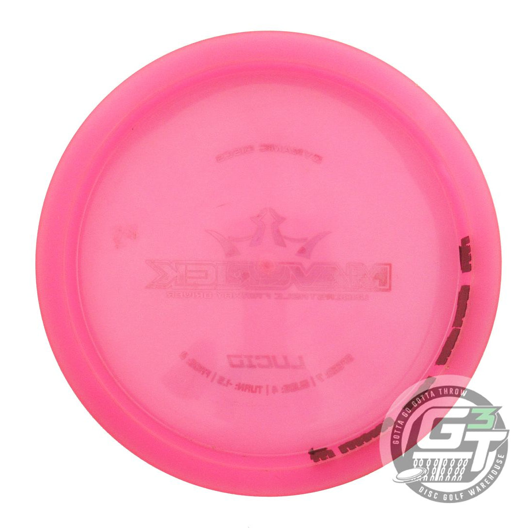 USED Dynamic Discs Lucid Maverick 176g Pink Red Foil Distance Driver Golf Disc