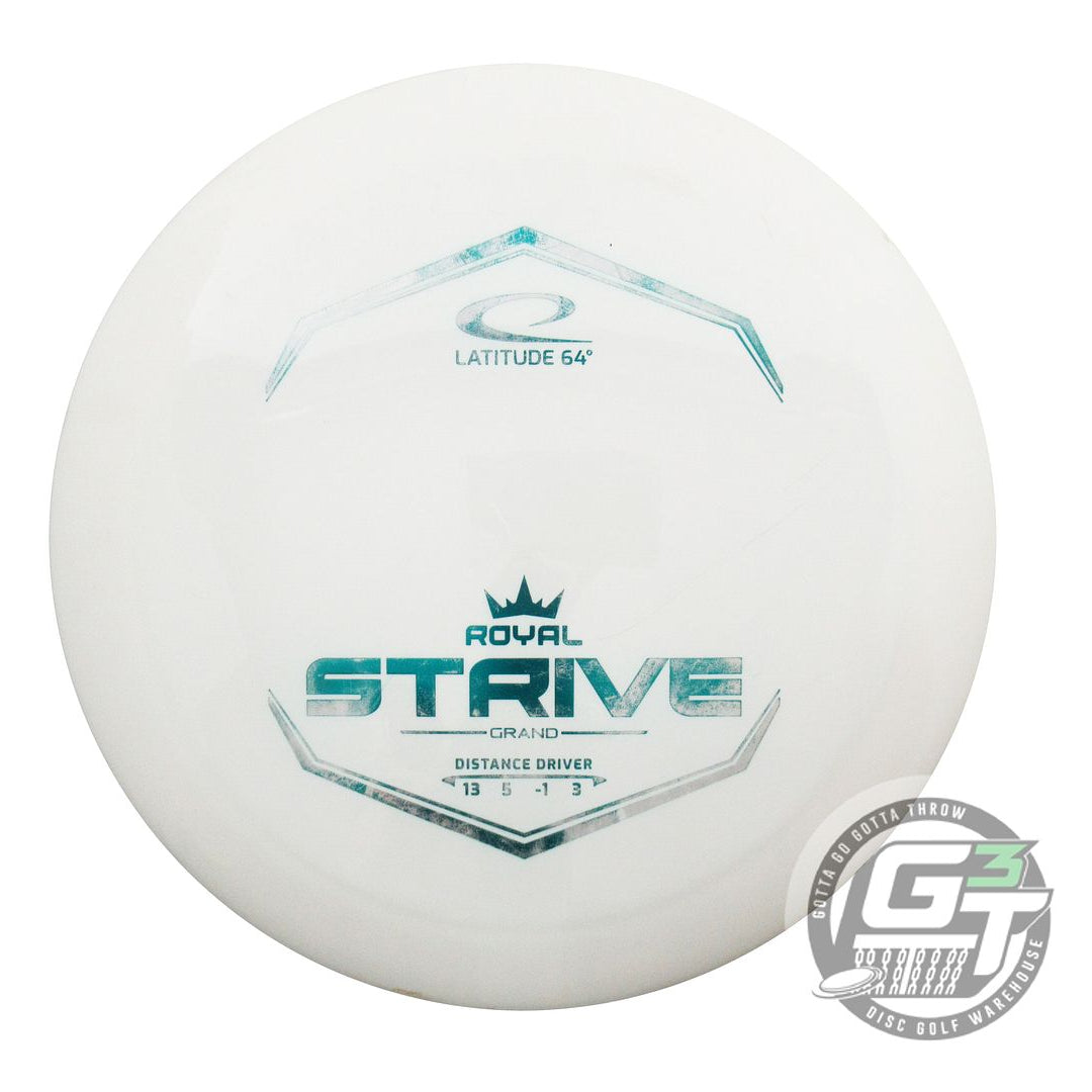 USED Latitude 64 Royal Grand Strive 174g White Teal Foil Distance Driver Disc