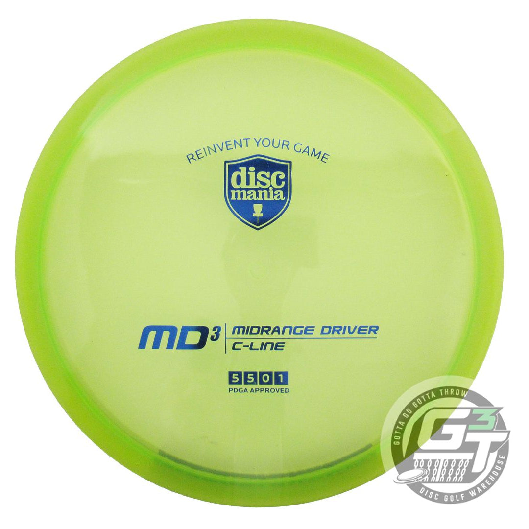 USED DiscMania C-Line MD3 176g Lime Blue Foil Midrange Golf Disc