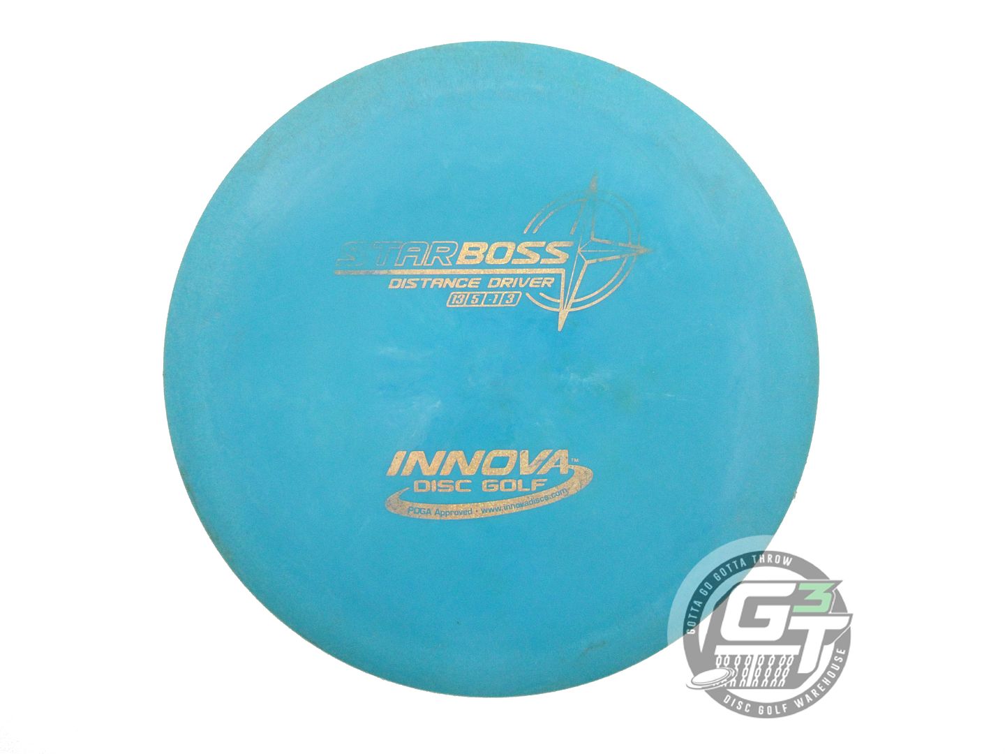 USED Innova Star Boss 173g Teal Gold Glitter Foil Distance Driver Golf Disc
