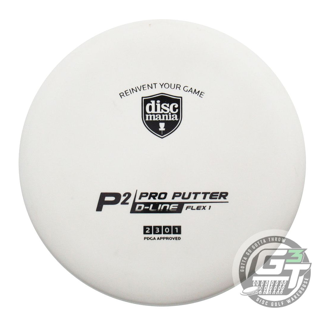 USED DiscMania D-Line Flex 1 P2 176g White Black Stamp Putter Golf Disc