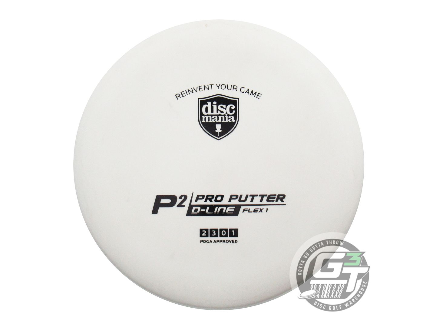 USED DiscMania D-Line Flex 1 P2 176g White Black Stamp Putter Golf Disc
