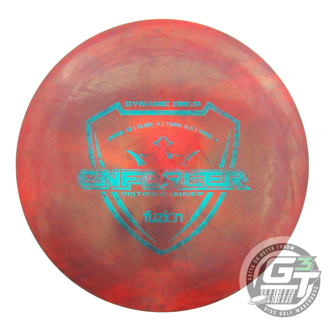 USED Dynamic Discs Fuzion Enforcer 172g Orange HOME DYED Distance Driver Disc