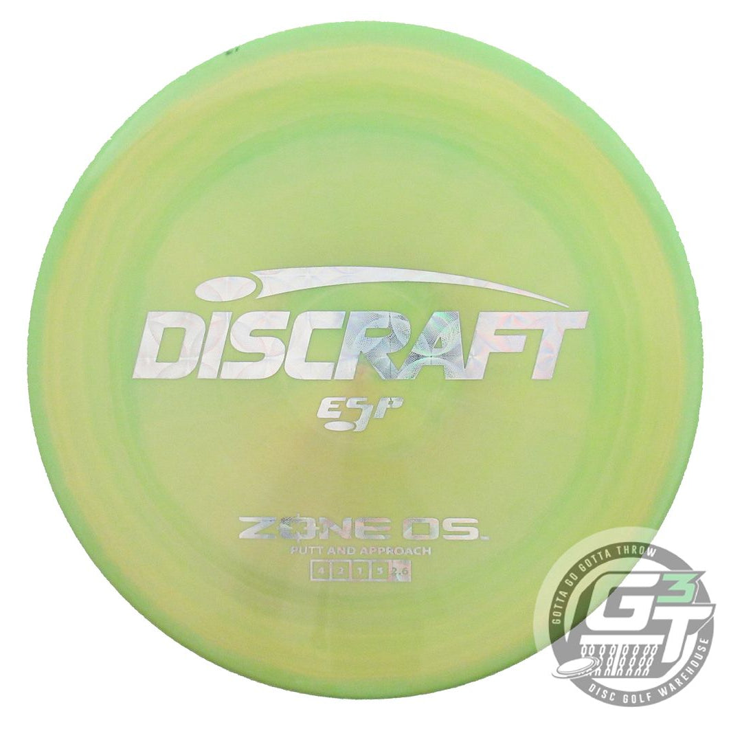 USED Discraft ESP Zone OS 174g Lime Hypnotic Foil Putter Golf Disc