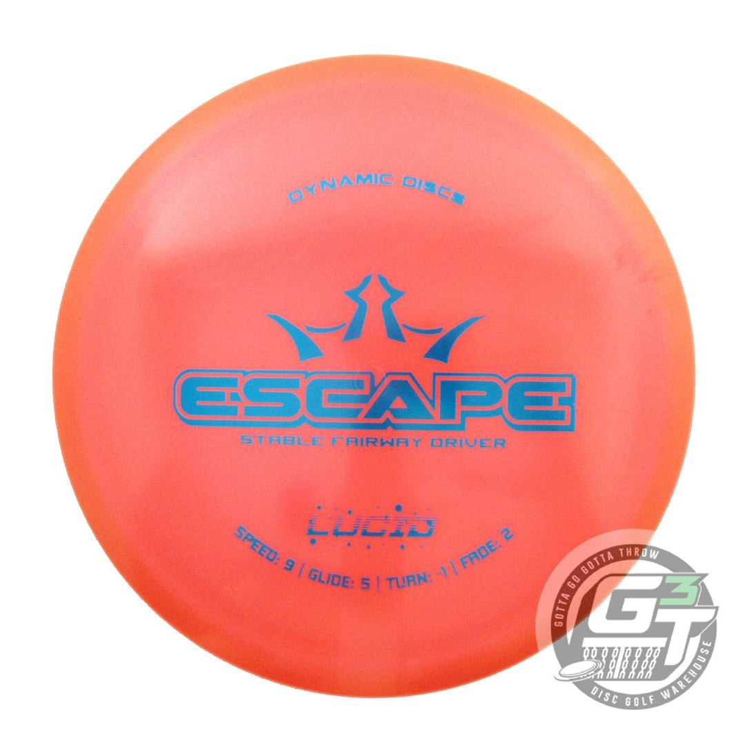 USED Dynamic Discs Glimmer Lucid Escape 176g Orange Blue Foil Driver Disc