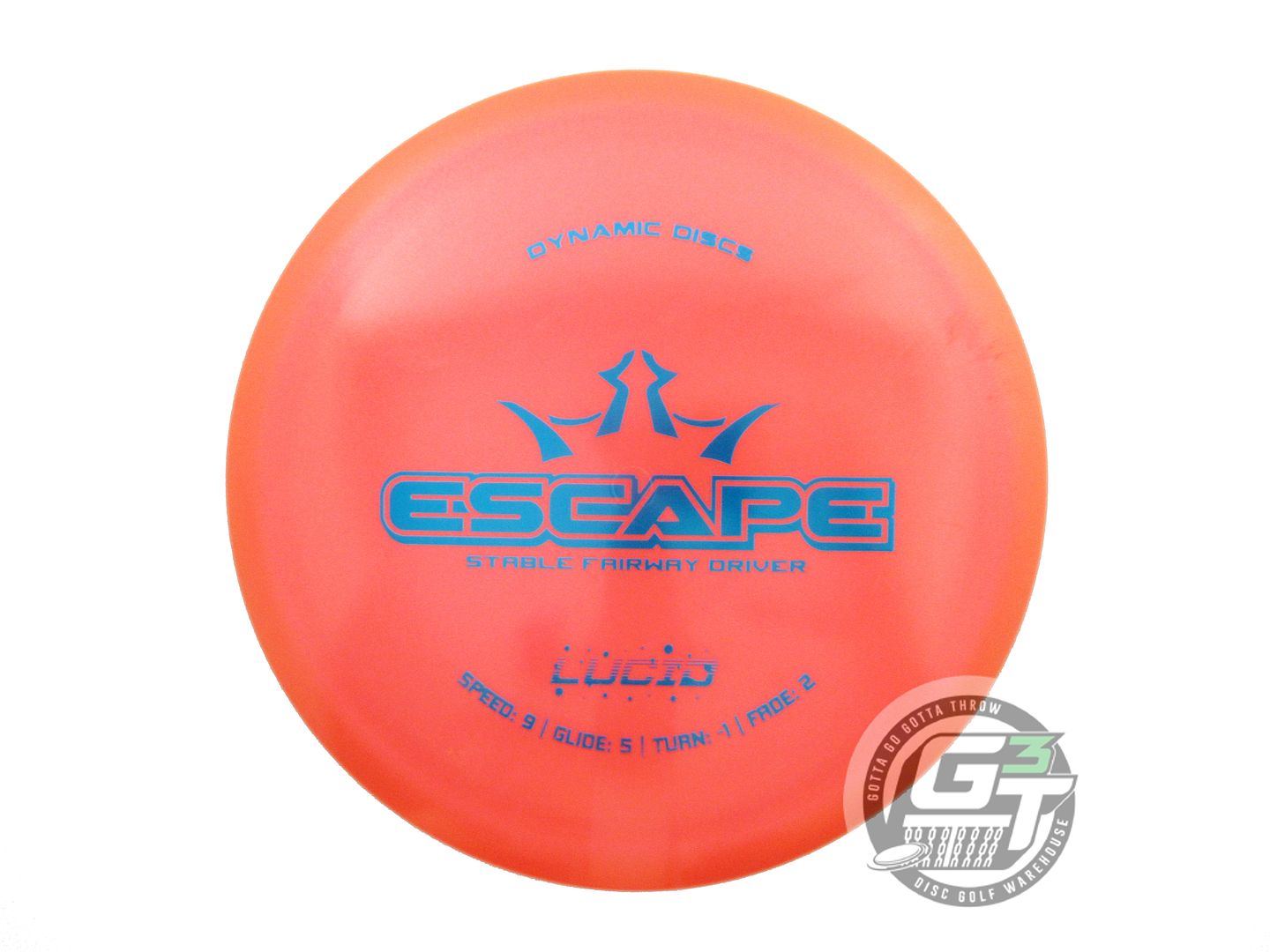 USED Dynamic Discs Glimmer Lucid Escape 176g Orange Blue Foil Driver Disc
