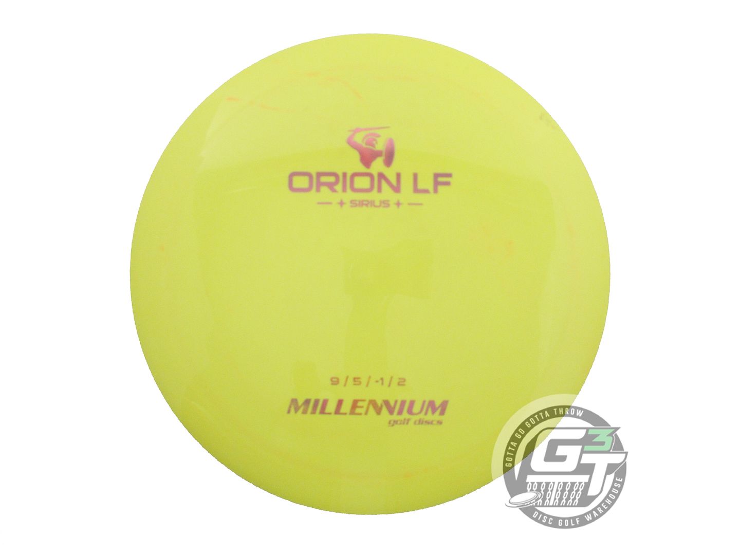 USED Millennium Sirius Orion LF 175g Yellow Pink Foil Distance Driver Golf Disc