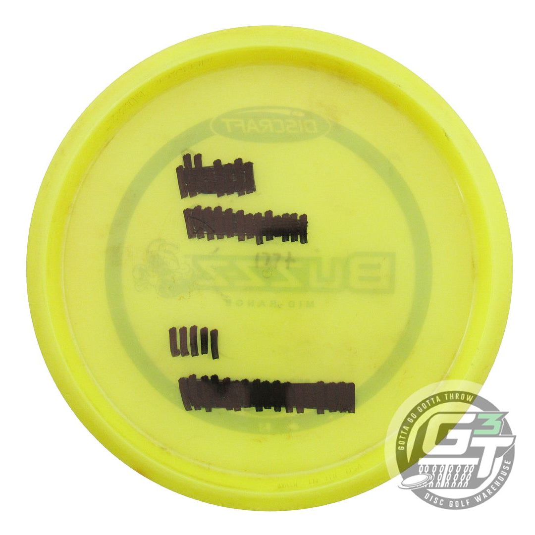 USED Discraft X-OUT Z Buzzz 178g Yellow Silver Foil PFN Midrange Golf Disc