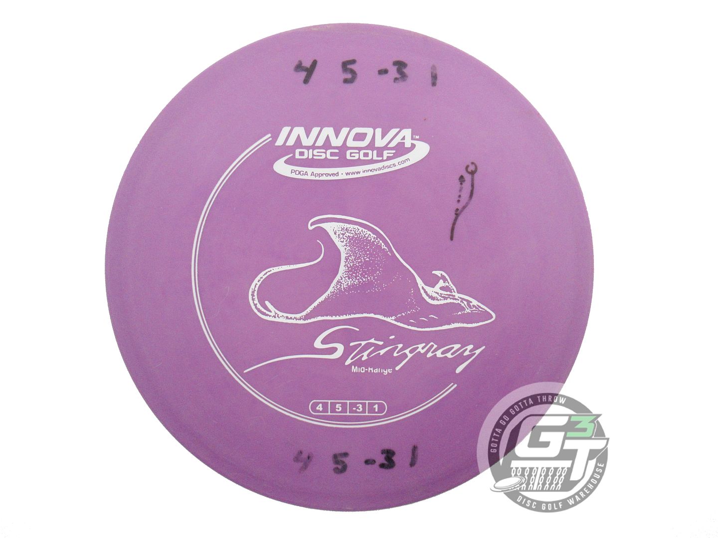 USED Innova DX Stingray 160g Purple White Stamp Midrange Golf Disc