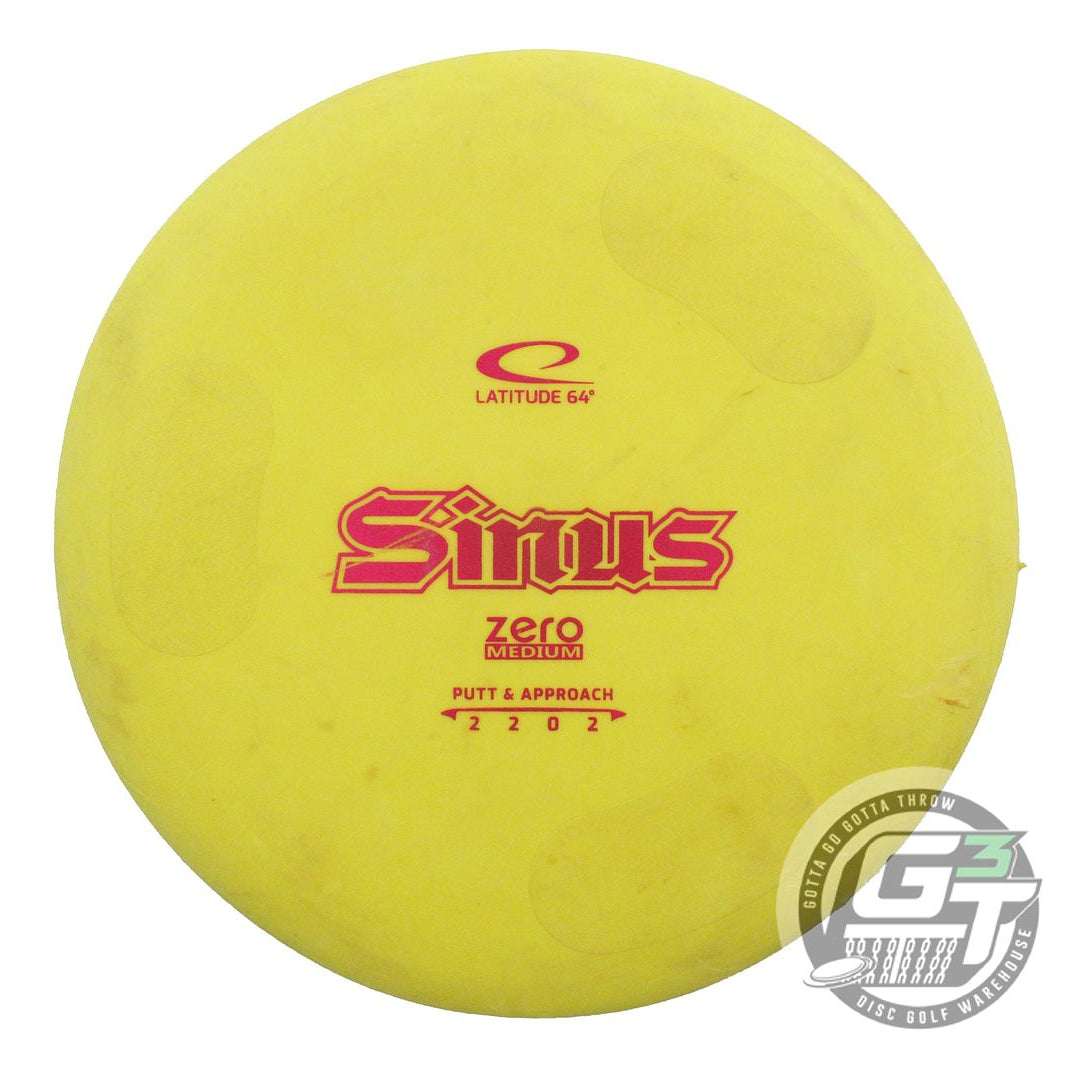 USED Latitude 64 Zero Medium Sinus 173g Yellow Magenta Foil Putter Golf Disc