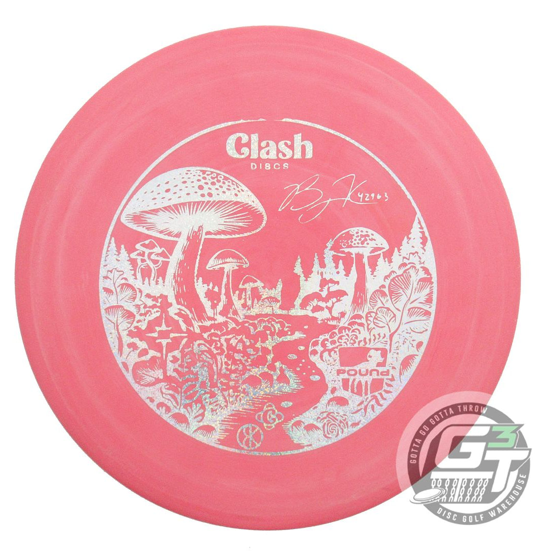USED Clash Discs Hardy Mint 170g Pink Silver Glitter Foil Putter Golf Disc