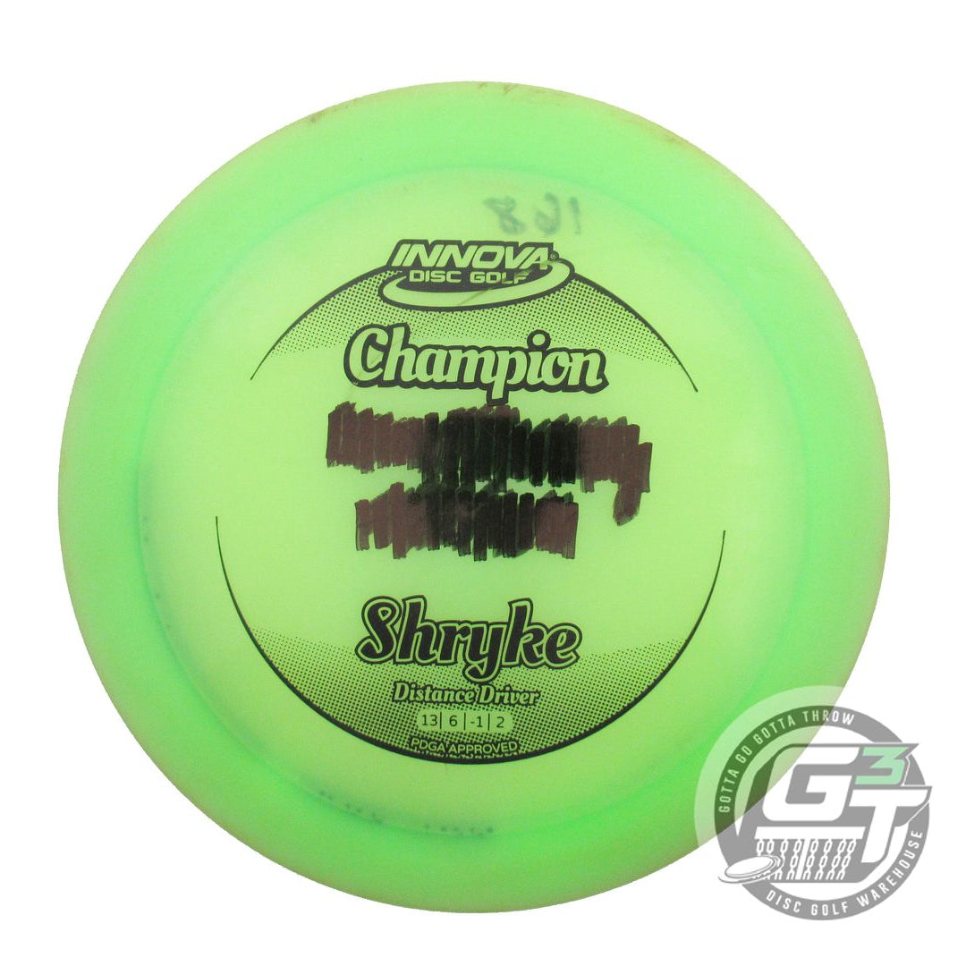 USED Innova Champion Shryke 168g Lime Black Stamp Distance Driver Golf Disc