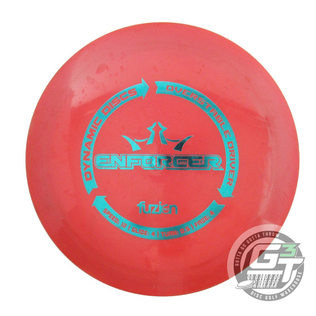 USED Dynamic Discs BioFuzion Enforcer 167g Red Teal Foil Distance Driver Disc