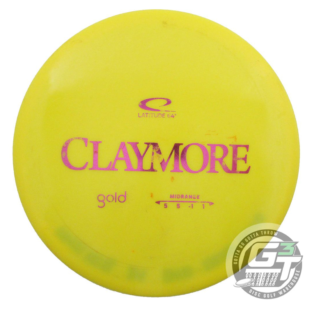 USED Latitude 64 Gold Claymore 179g Yellow Magenta Foil Midrange Golf Disc