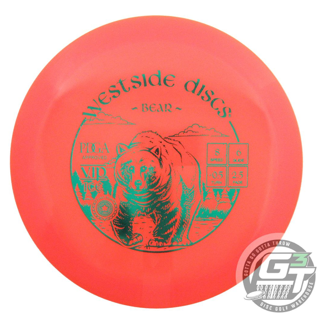 USED Westside Discs VIP Ice Bear 169g Orange Green Foil Fairway Driver Golf Disc