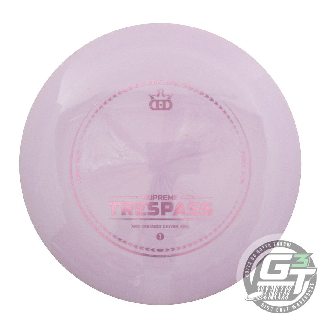 USED Dynamic Discs FIRST RUN Supreme Trespass 175g Lilac Distance Driver Disc