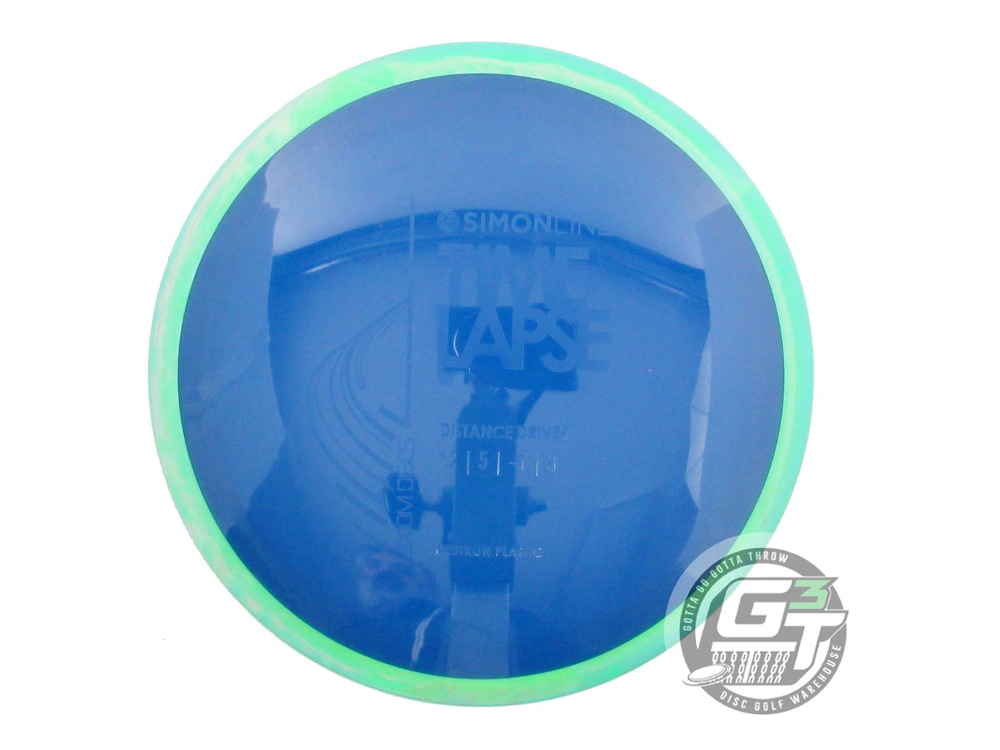 USED Axiom Discs Neutron Time Lapse 172g Blue Lime Rim Driver Golf Disc