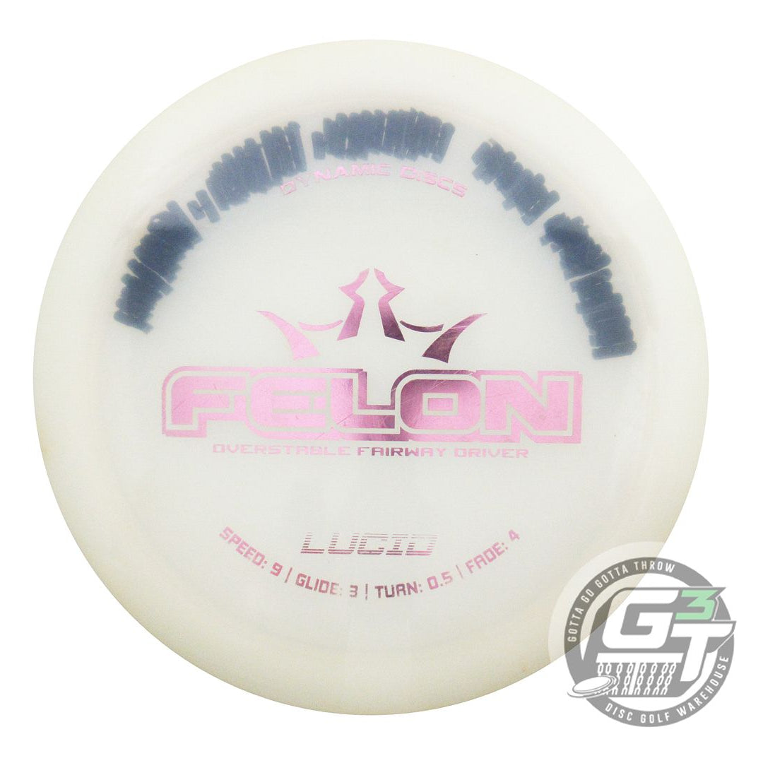 USED Dynamic Discs Lucid Felon 173g White Pink Foil Fairway Driver Golf Disc