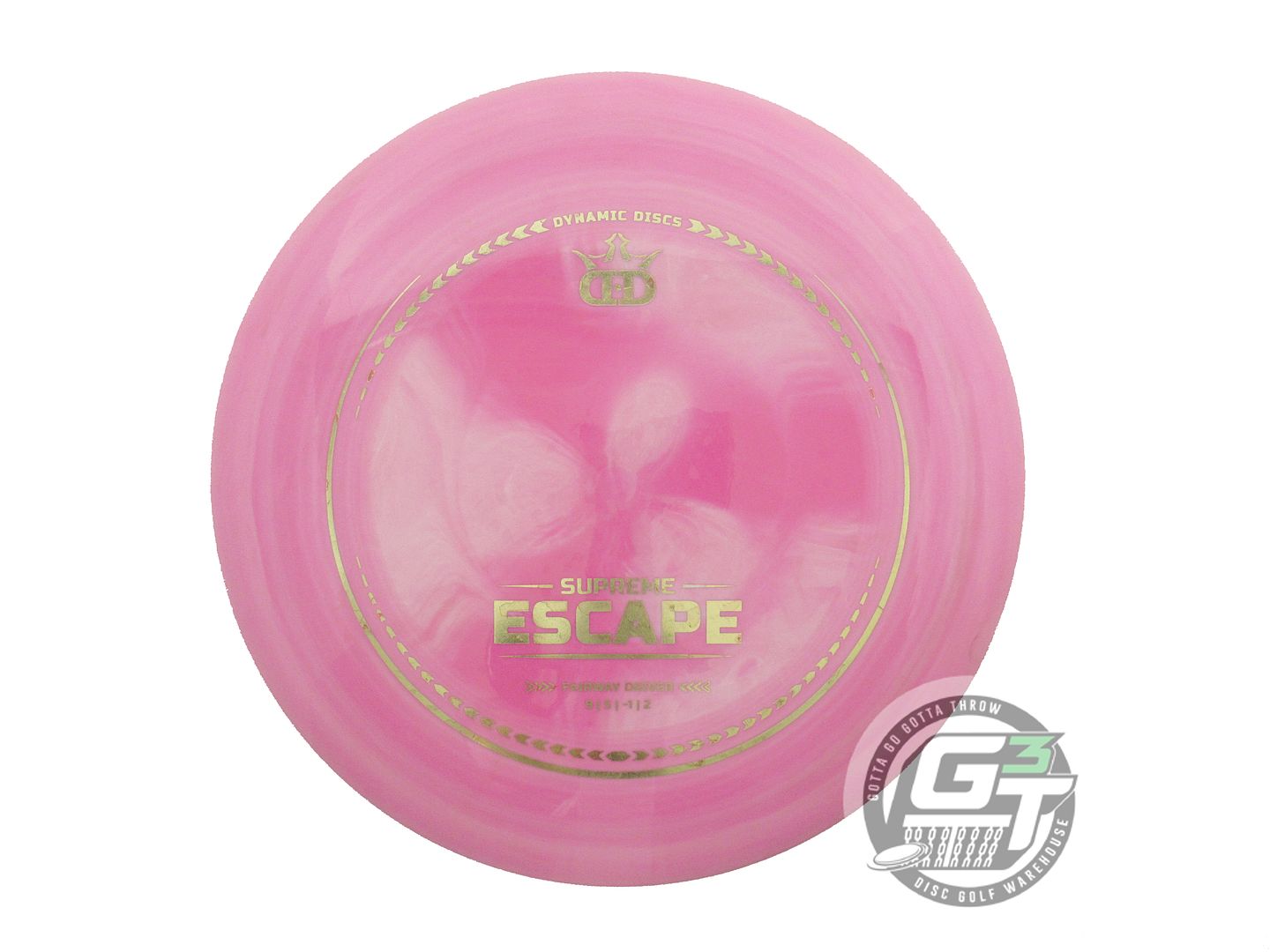 USED Dynamic Discs Supreme Escape 173g Pink Gold Foil Fairway Driver Golf Disc