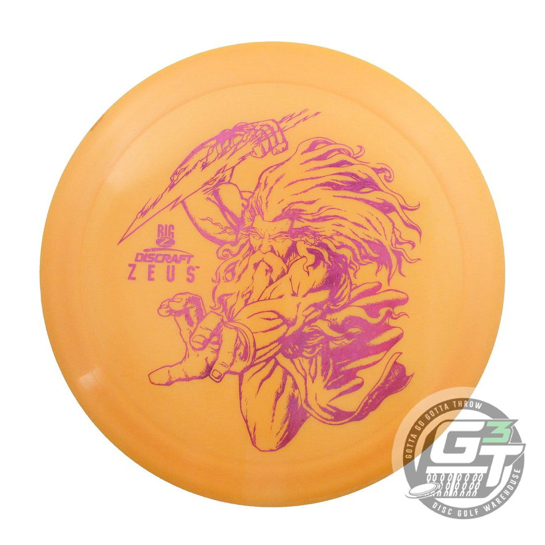 USED Discraft Big Z Zeus 177g Orange Pink Star Foil Distance Driver Golf Disc