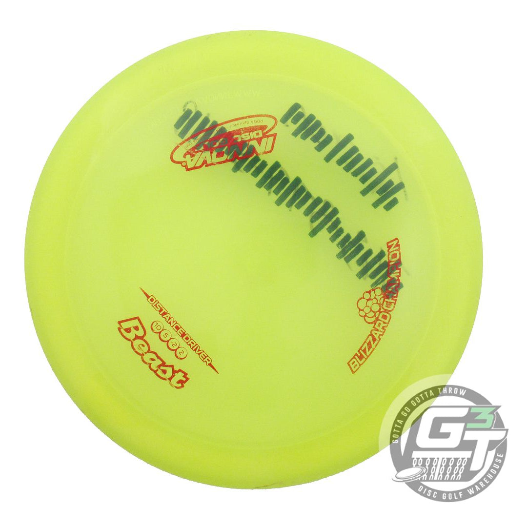 USED Innova Blizzard Beast 159g Yellow Red Foil Distance Driver Golf Disc