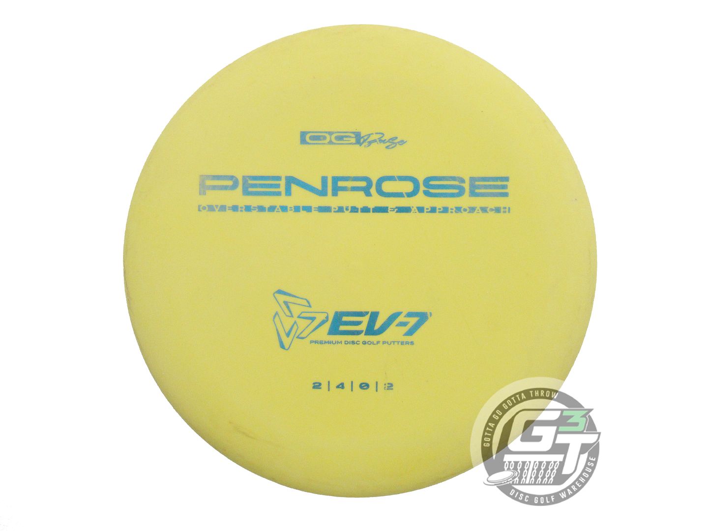 USED EV-7 OG Base Penrose 172g Yellow Blue Foil Putter Golf Disc