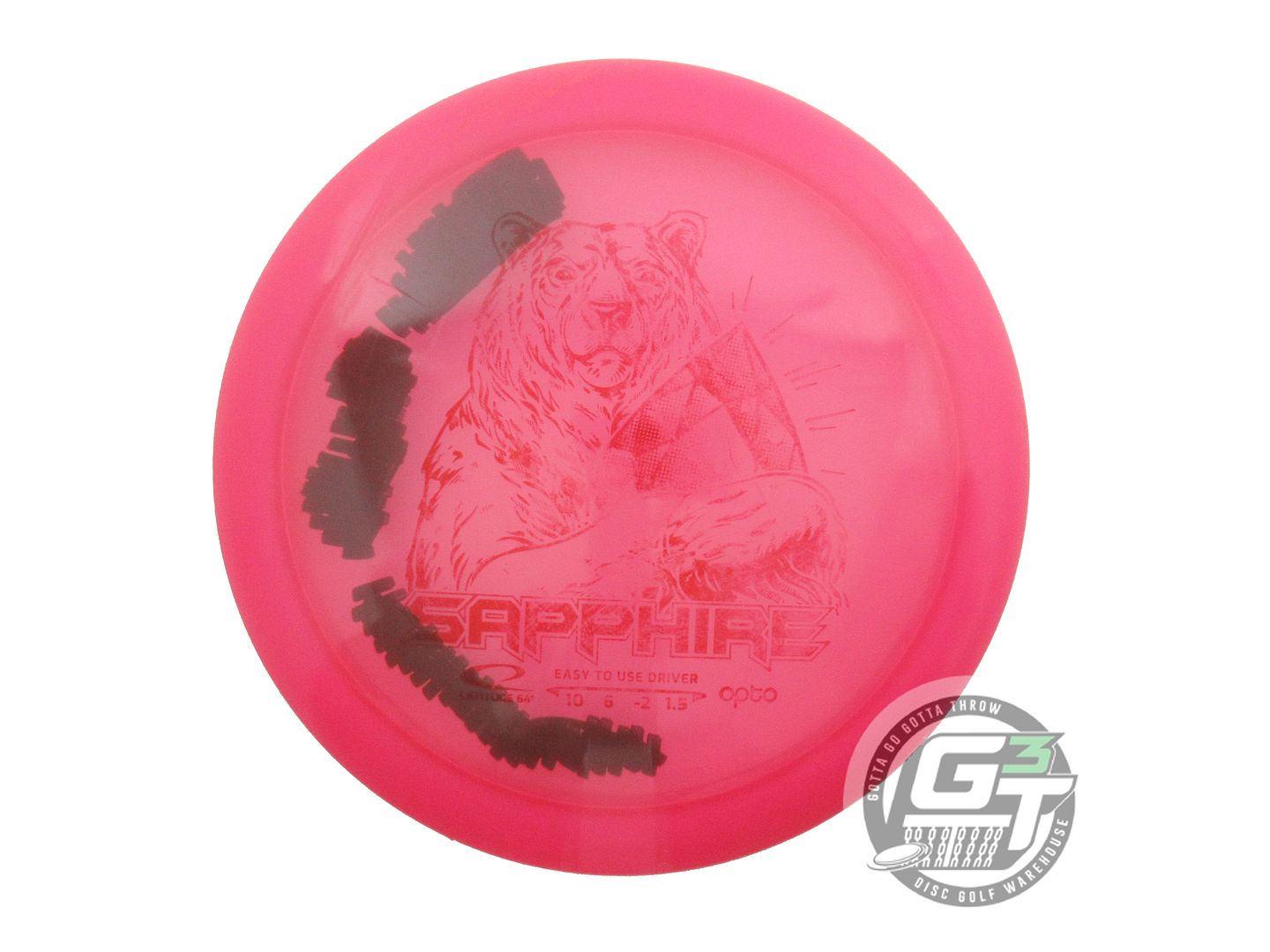 USED Latitude 64 Opto Sapphire 161g Pink Red Stamp Distance Driver Golf Disc
