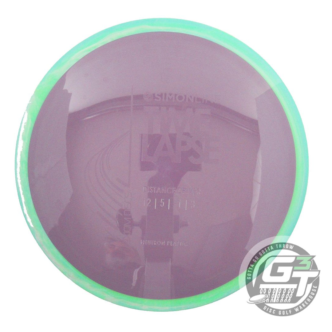 USED Axiom Discs Neutron Time Lapse 172g Plum Lime Rim Driver Golf Disc