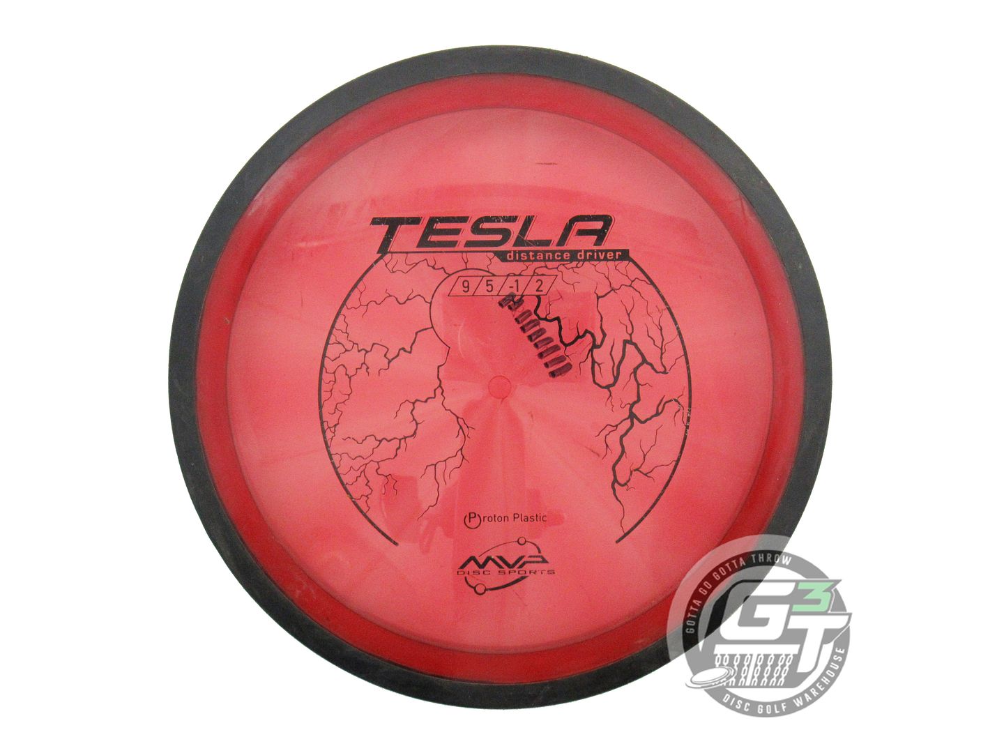 USED MVP Disc Sports Proton Tesla 169g Red Distance Driver Golf Disc