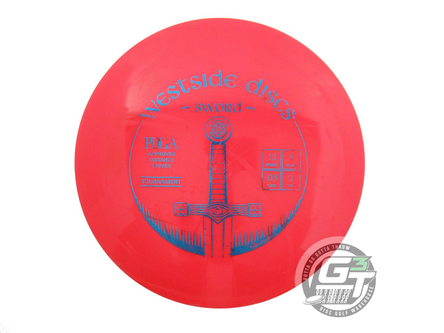 USED Westside Discs Tournament Sword 173g Red Blue Foil Driver Golf Disc