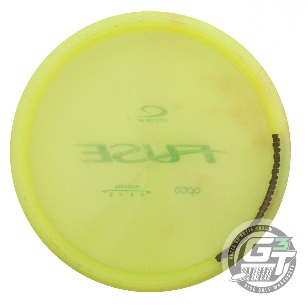 USED Latitude 64 Opto Fuse 175g Yellow Green Foil Midrange Golf Disc