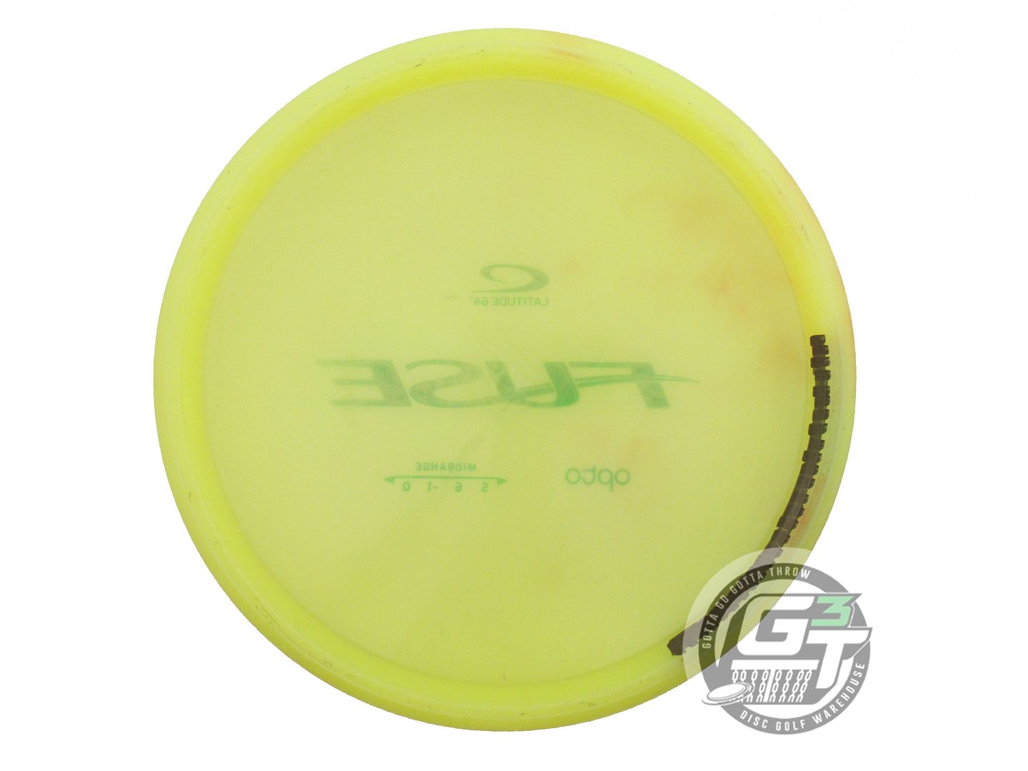 USED Latitude 64 Opto Fuse 175g Yellow Green Foil Midrange Golf Disc