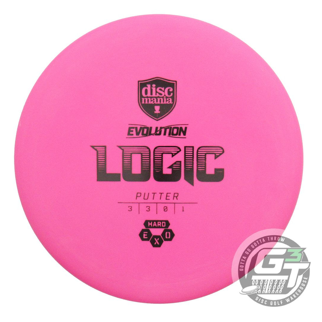 USED DiscMania EXO Hard Logic 173g Pink Black Stamp Putter Golf Disc