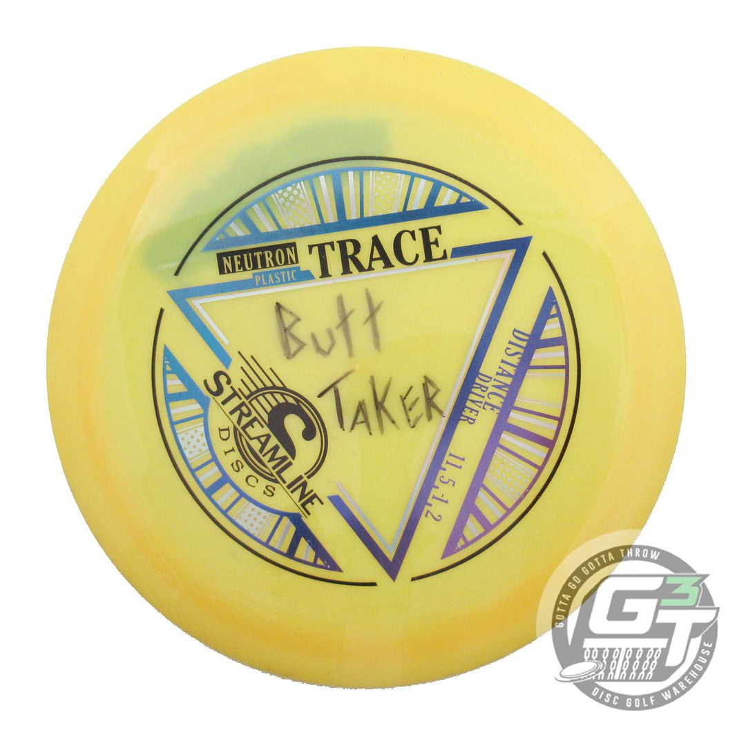 USED Streamline Discs Neutron Trace 173g Yellow Distance Driver Golf Disc