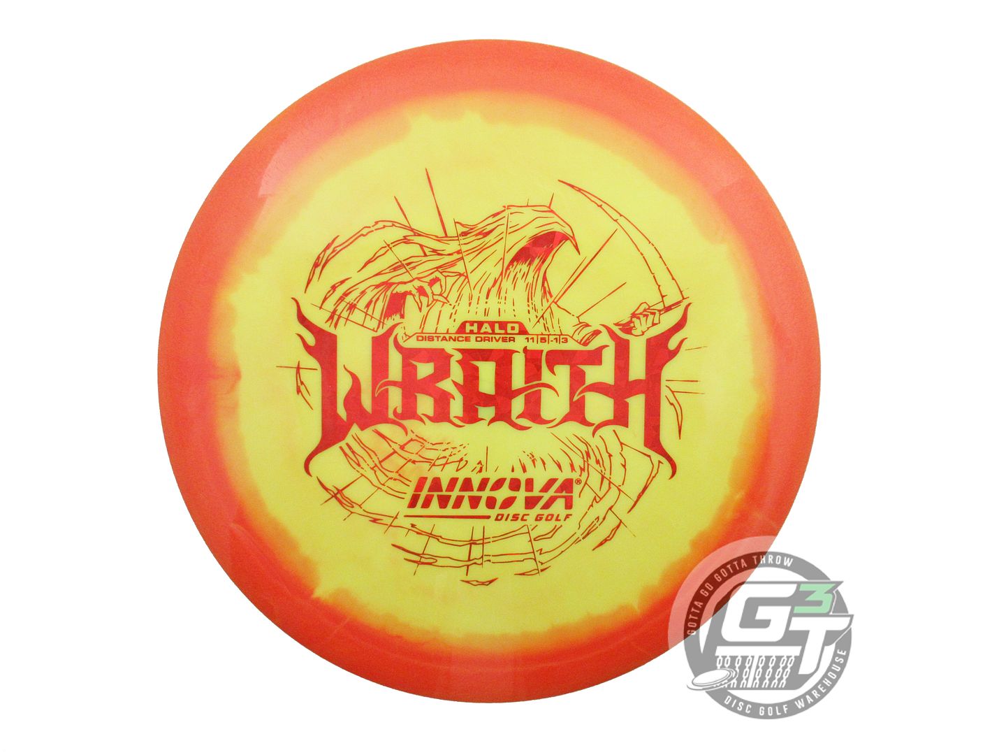 USED Innova Halo Star Wraith 175g Orange-Yellow Distance Driver Golf Disc