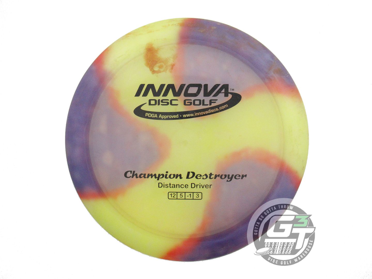 USED Innova I-DYE Champion Destroyer 174g Pinwheel Distance Driver Golf Disc