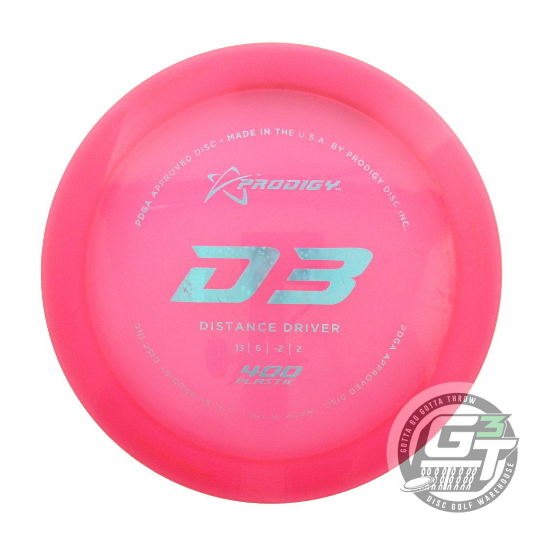 USED Prodigy Discs 400 D3 173g Pink Teal Star Foil Distance Driver Golf Disc