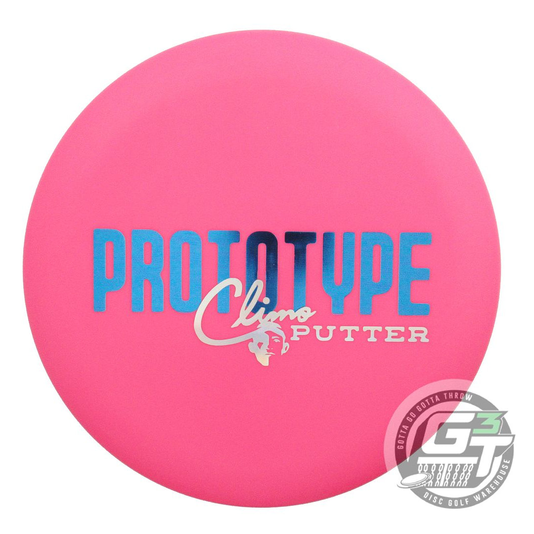 NOS Climo PROTO Trophy Line Champ 174g Pink Blue & Silver Foil Putter Golf Disc