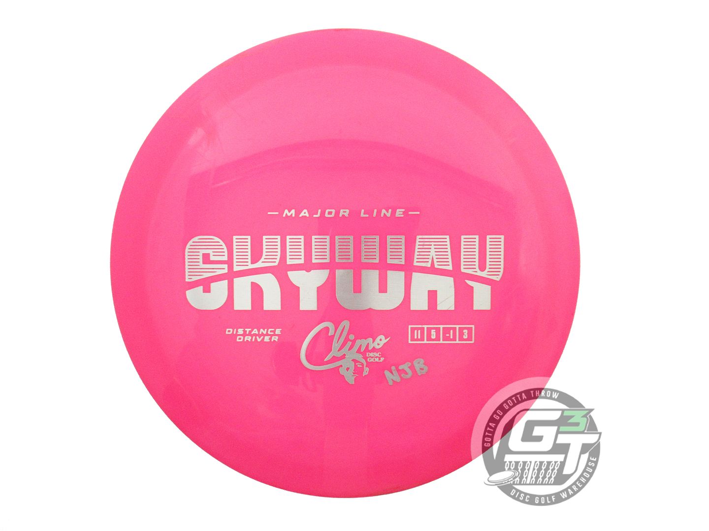USED Climo Major Line Skyway 171g Pink Silver Foil Distance Driver Golf Disc
