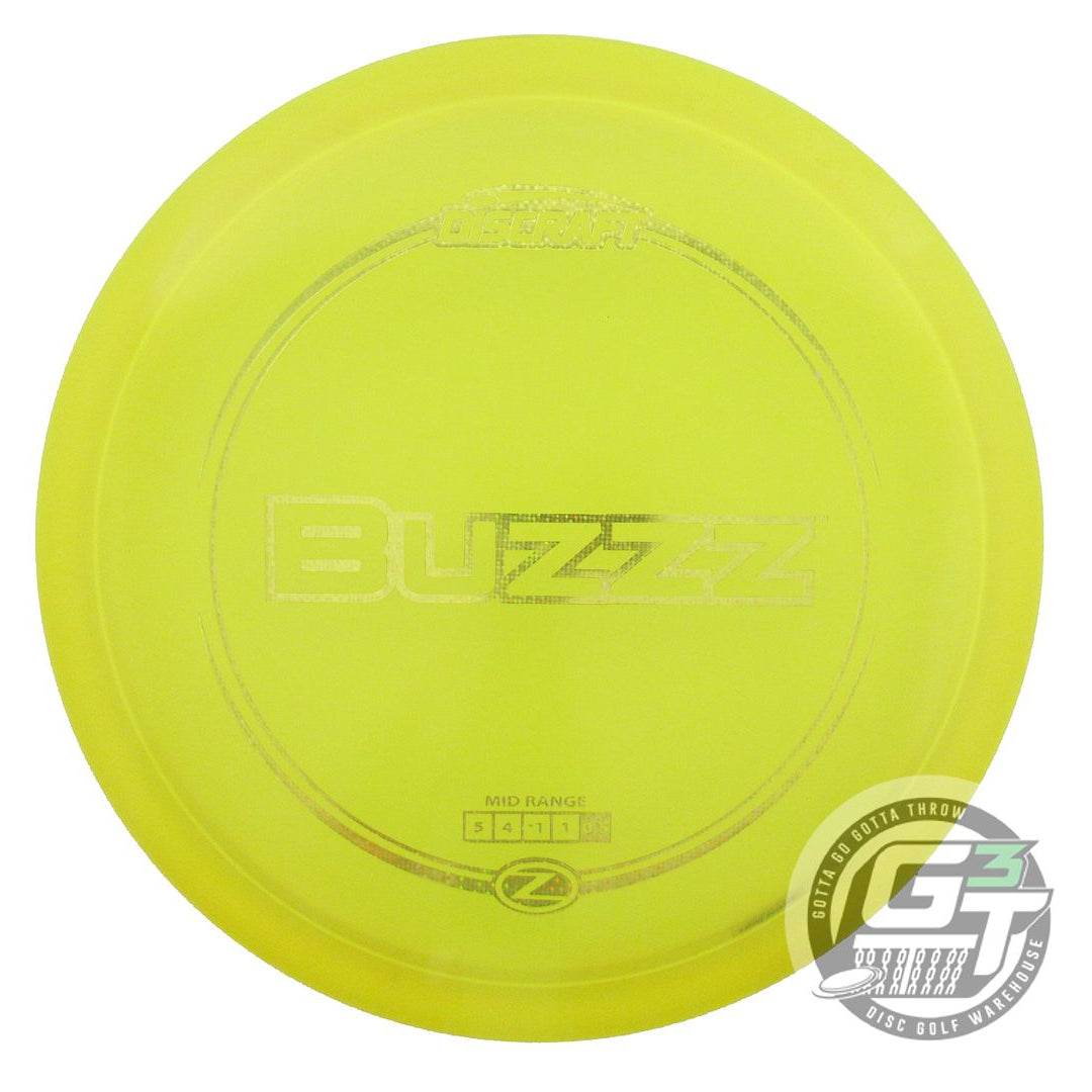NOS Discraft Z Buzzz 177g Yellow Yellow Matrix Foil Midrange Golf Disc