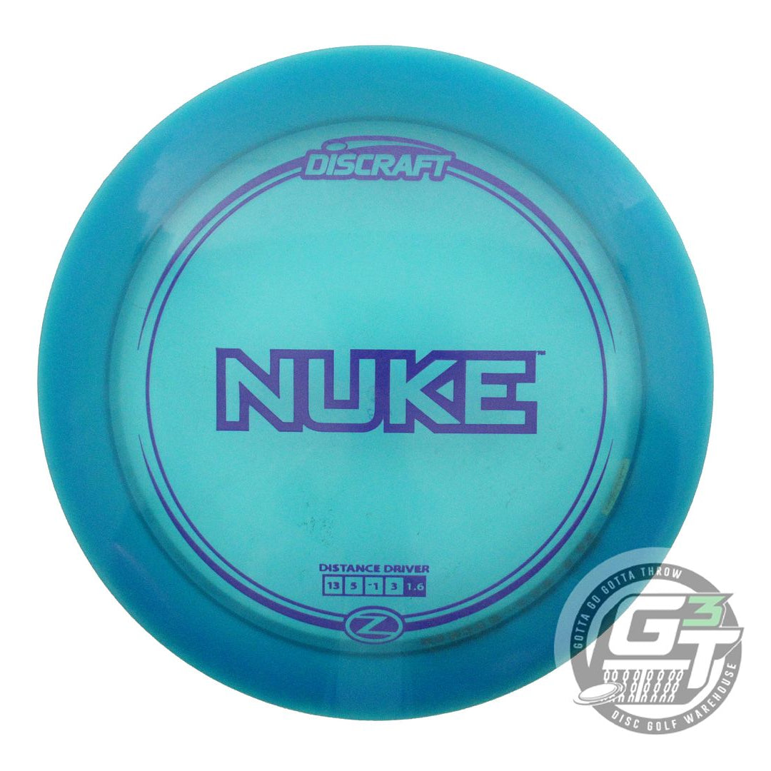 USED Discraft Z Nuke 172g Teal Purple Stamp Distance Driver Golf Disc