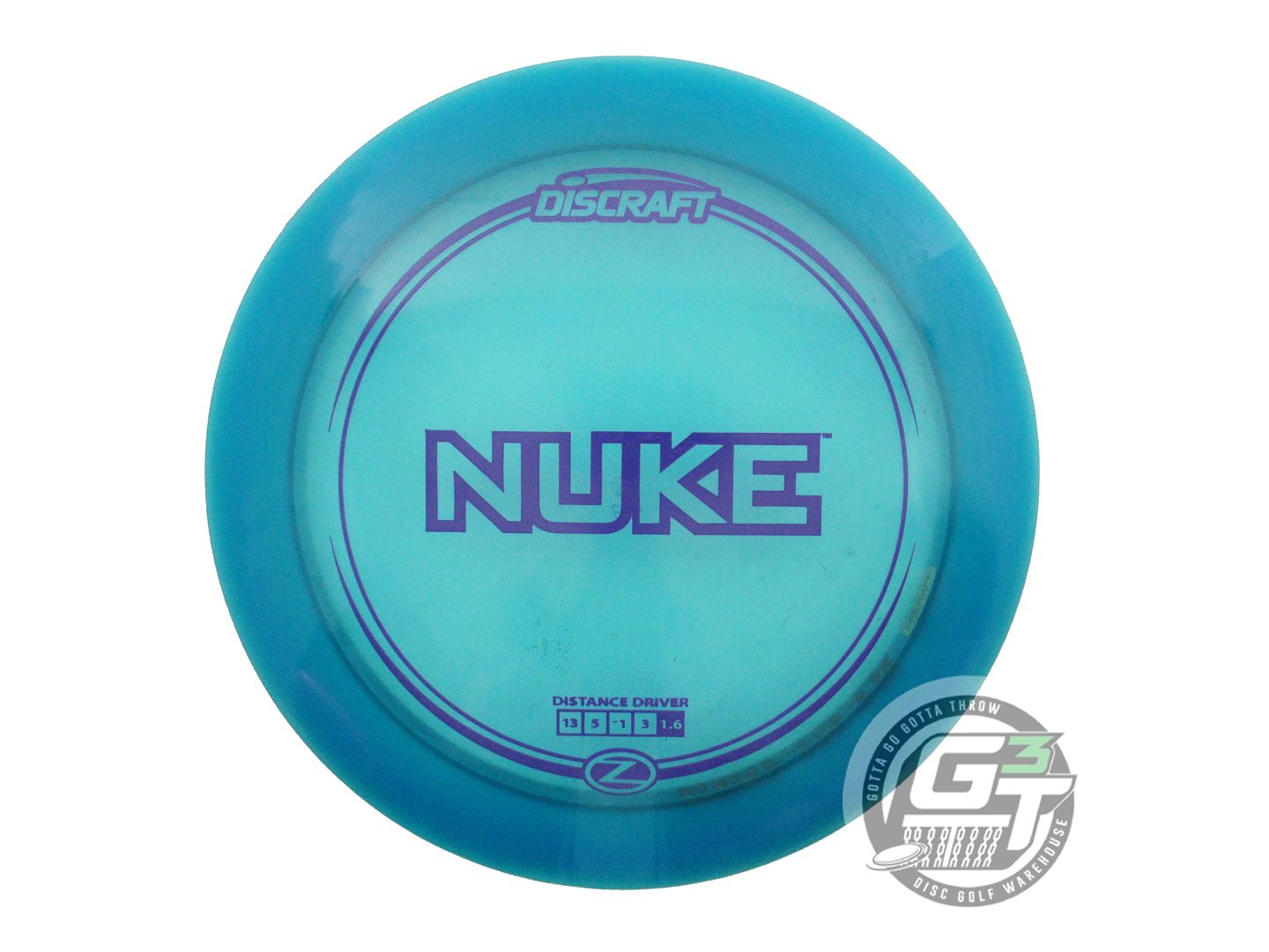 USED Discraft Z Nuke 172g Teal Purple Stamp Distance Driver Golf Disc