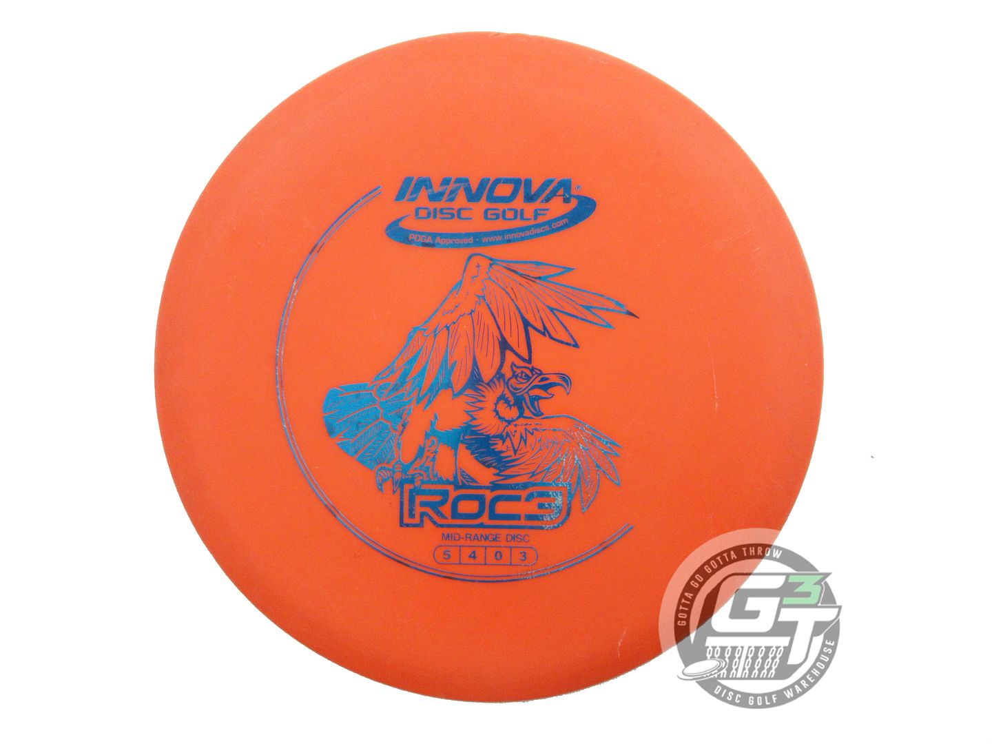 USED Innova DX Roc3 175g Orange Blue Foil Midrange Golf Disc