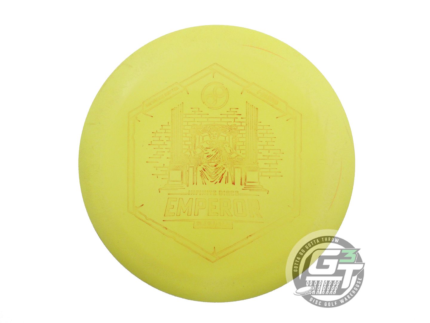USED Infinite I-Blend Emperor 163g Yellow Wiped Stamp Distance Driver Golf Disc