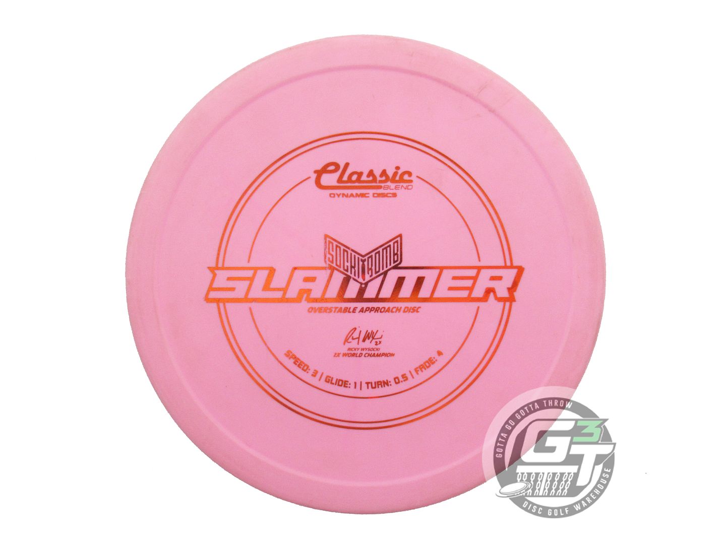 USED Dynamic Discs Classic Blend Slammer 174g Pink Copper Foil Putter Golf Disc