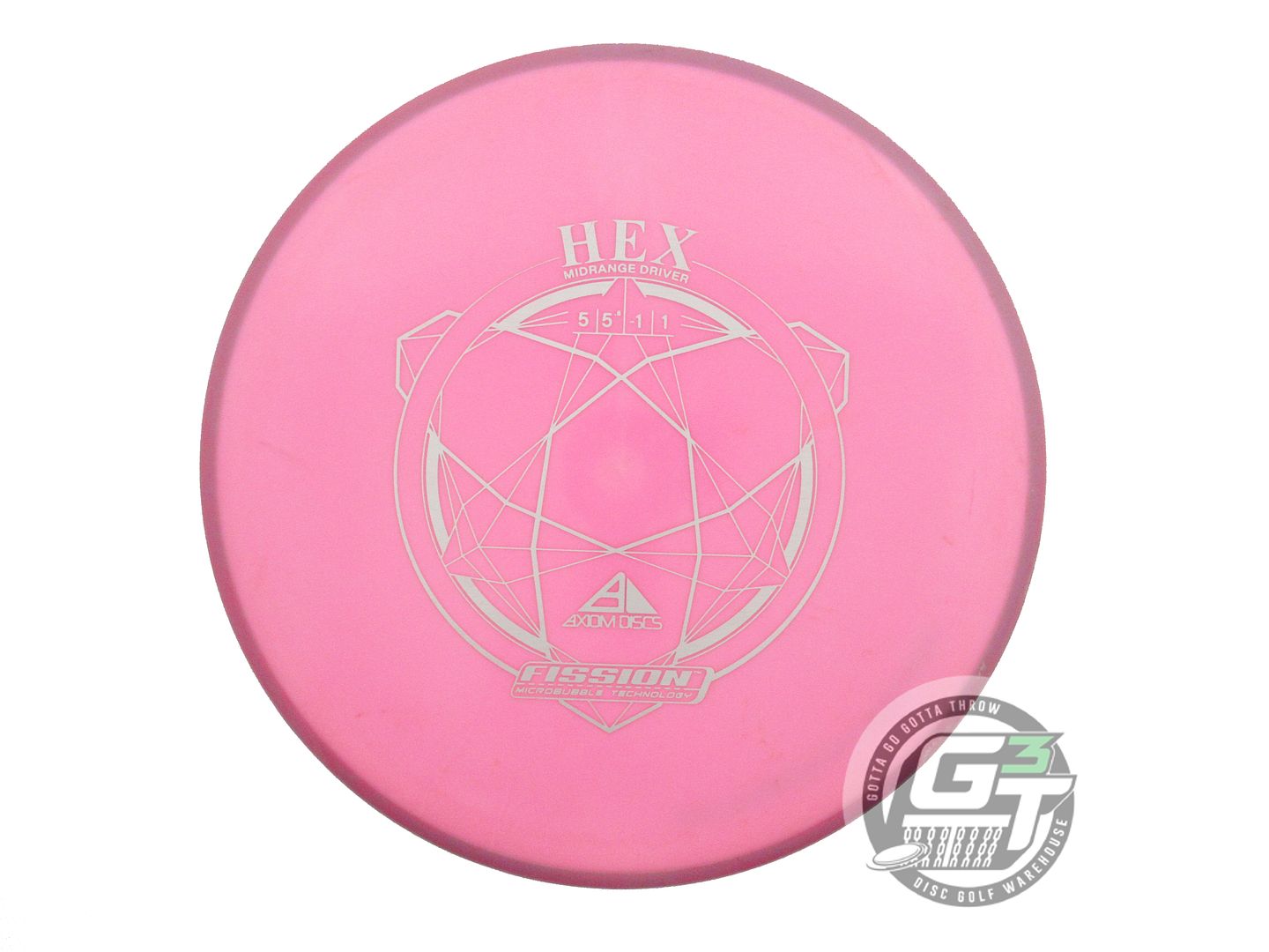 USED Axiom Discs Fission Hex 166g Pink Dark Pink Rim Midrange Golf Disc