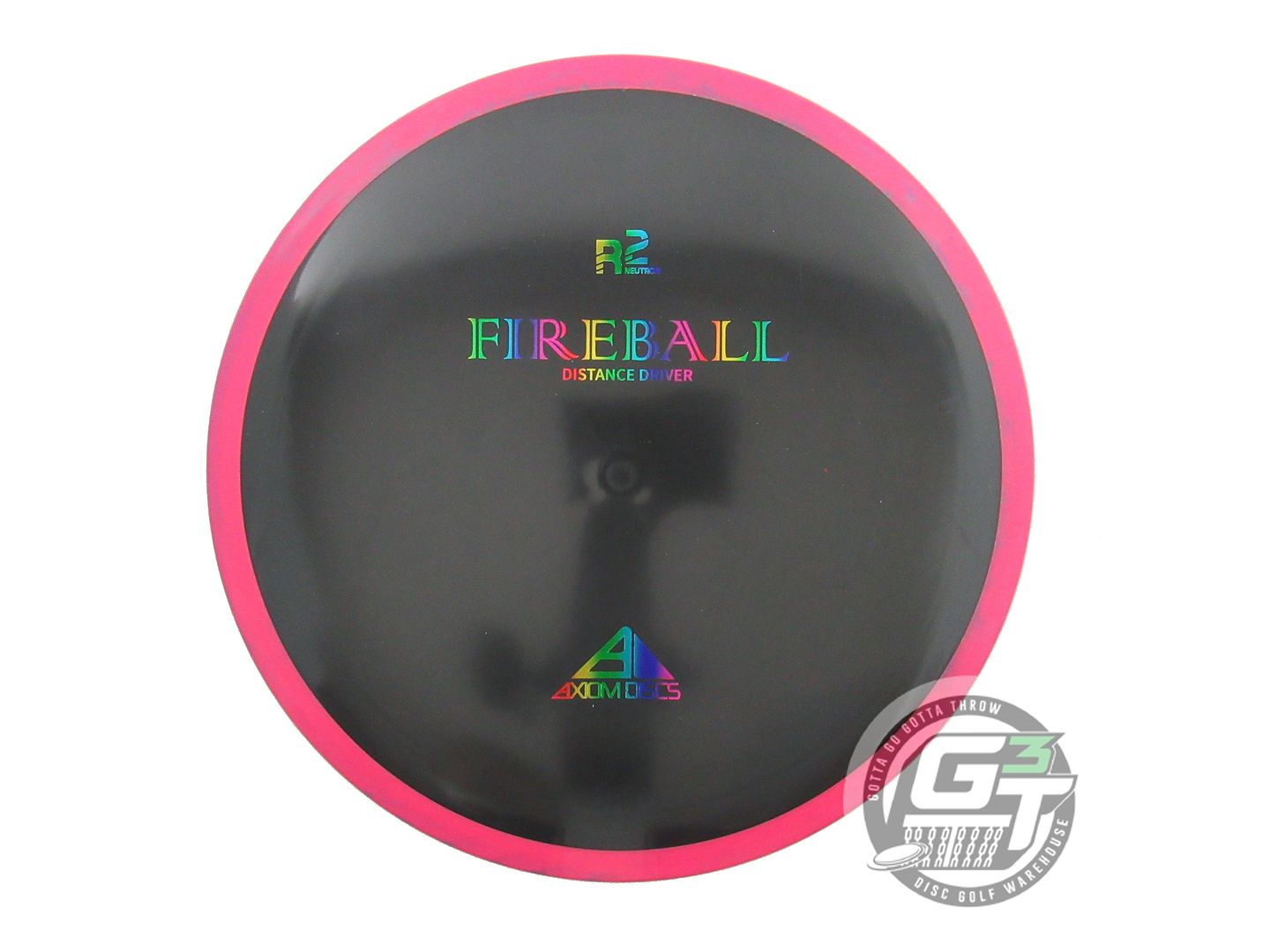 NOS Axiom Discs R2 Neutron Fireball 174g Black Pink Rim Distance Driver Disc