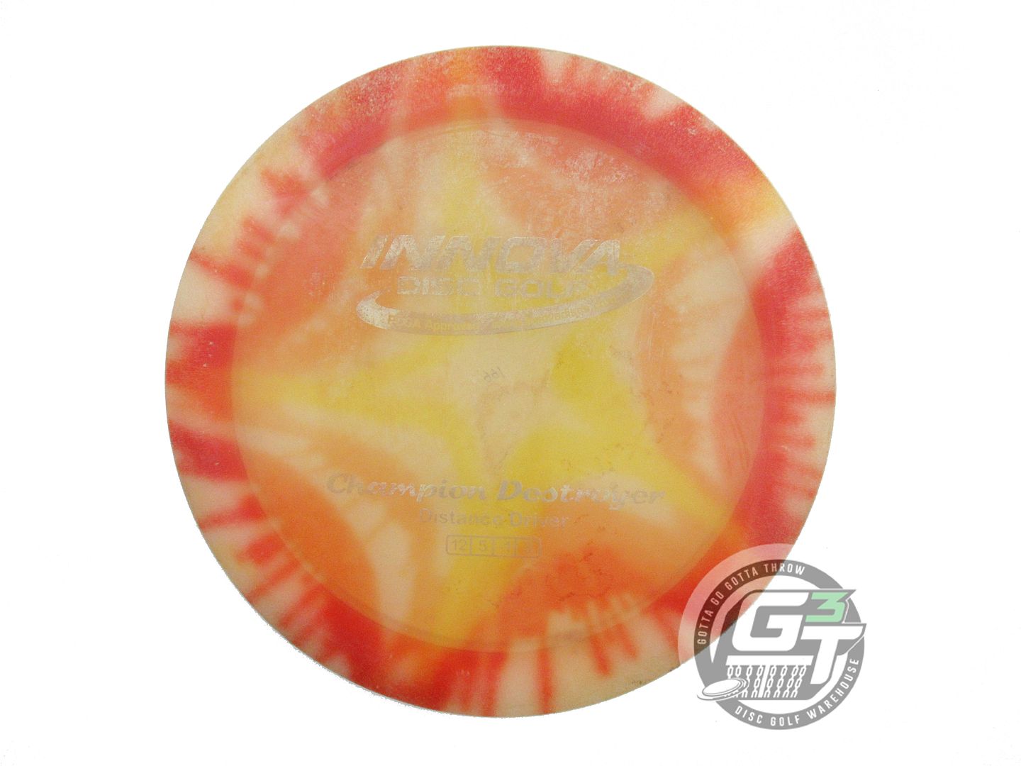 USED Innova I-DYE Champion Destroyer 166g Star Burst Distance Driver Golf Disc