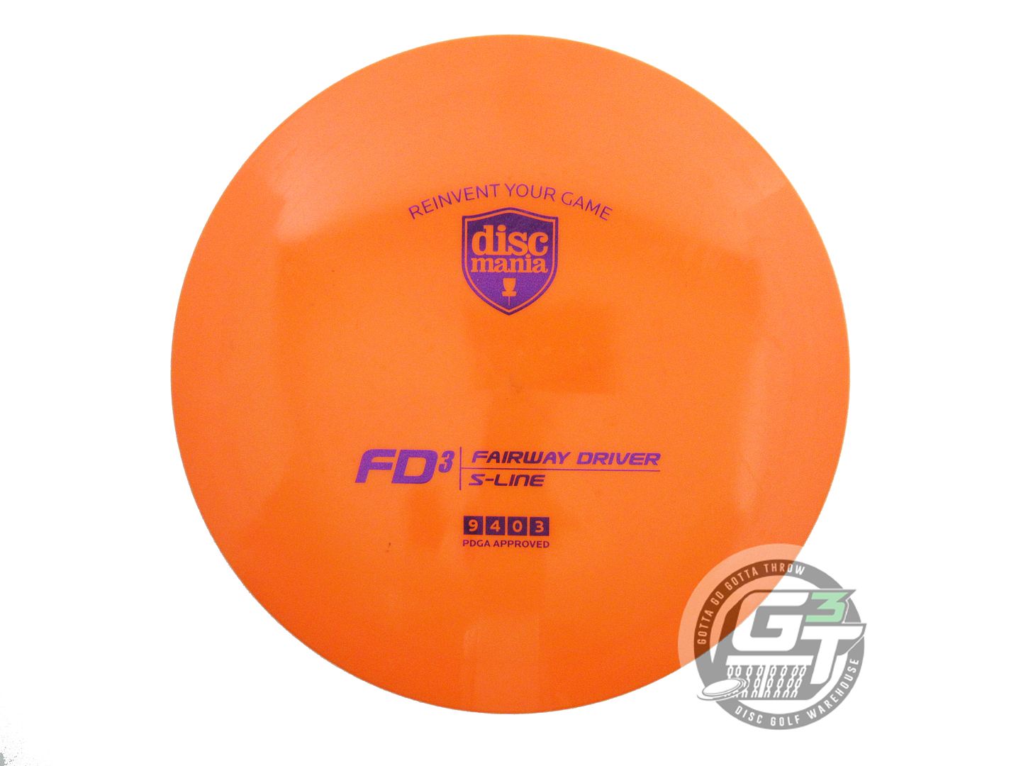 USED DiscMania S-Line FD3 168g Orange Purple Foil Fairway Driver Golf Disc