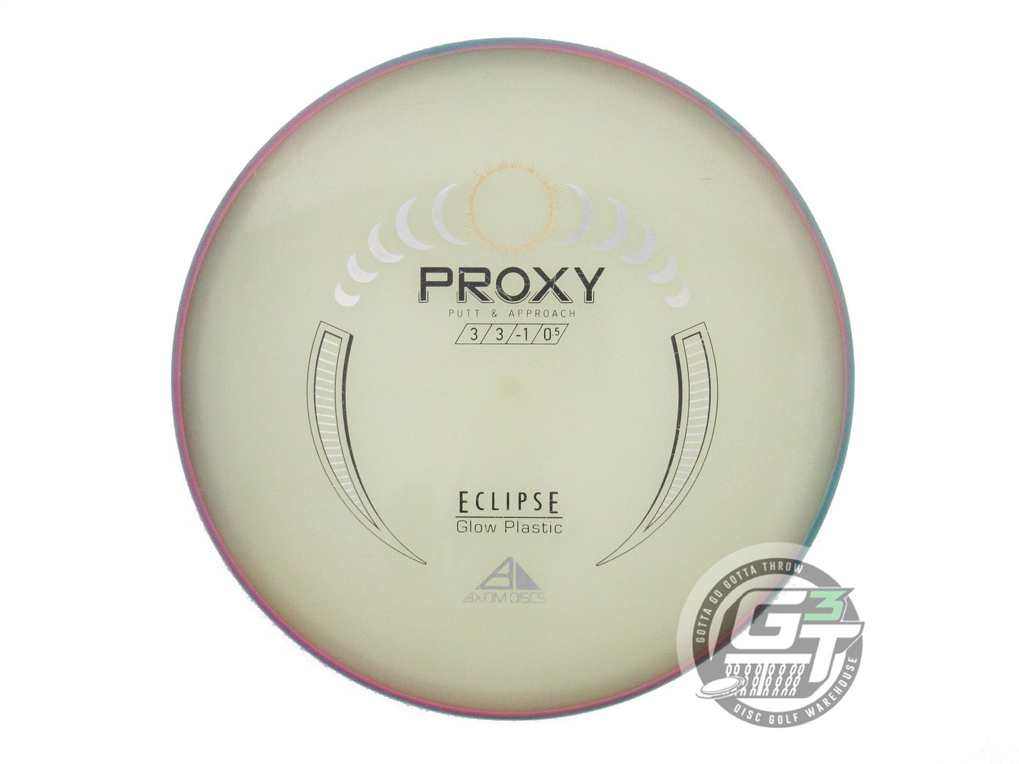 USED Axiom Discs Eclipse Proton Proxy 172g Green Rim Putter Golf Disc